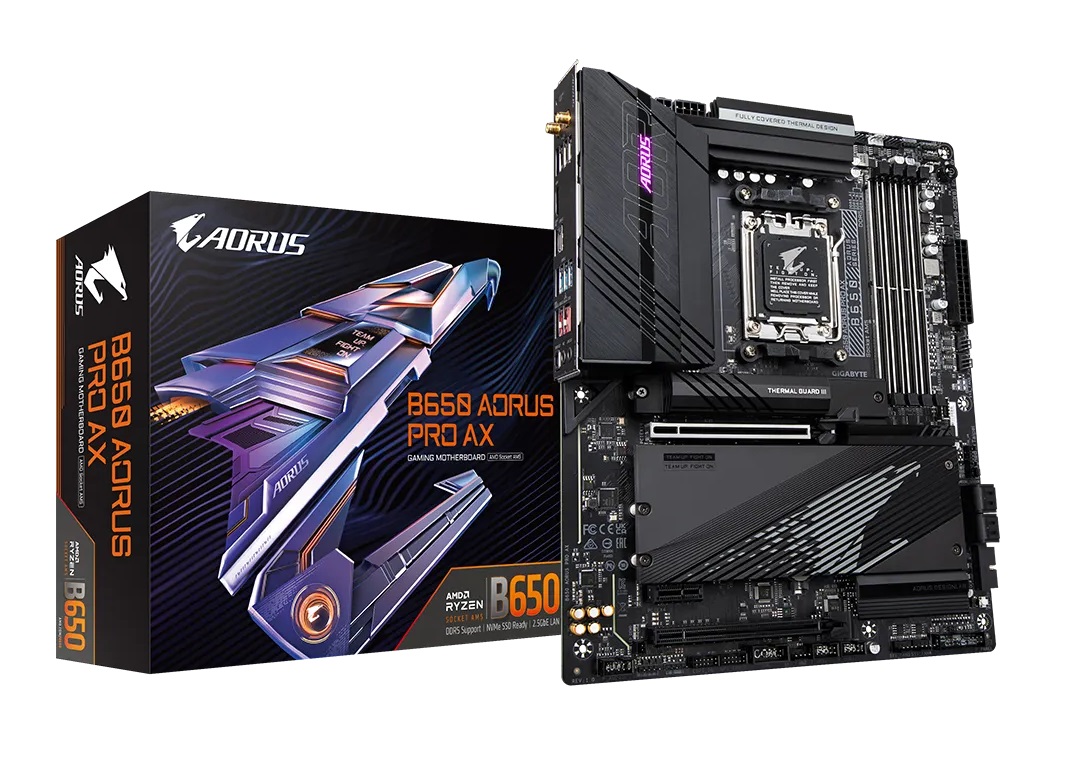  B650 ATX Motherboard: AM5 Socket For AMD Ryzen 7000 Series Processors<BR>4x DDR5, 4x SATA 6Gb/s, PCIe 5.0, 1x M.2 Gen5 + 2x M.2 Gen4, USB 3.2, 2.5GbE LAN, Wi-Fi 6E + Bluetooth, Realtek ALC1220-VB Audio, HDMI  